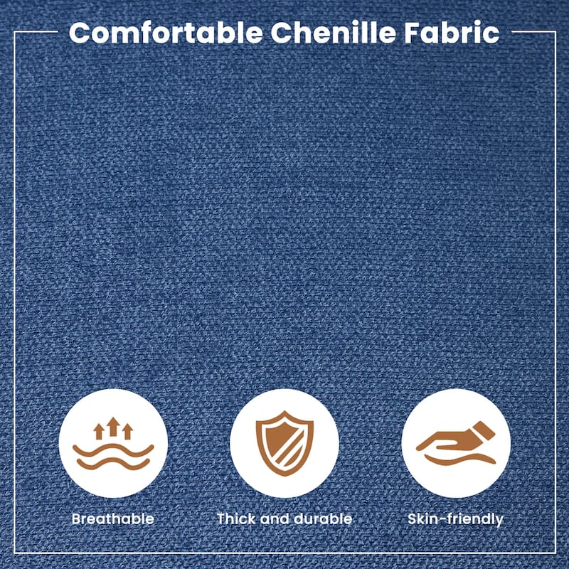 Swivel Rocker Recliner Chair 360° Manual with Side Pockets for Adults