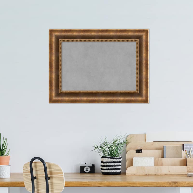 Amanti Art Manhattan Bronze Framed Magnetic Board