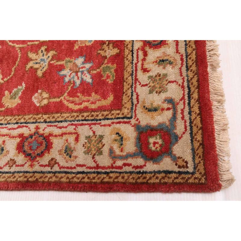 ECARPETGALLERY Hand-knotted Finest Oushak Red Wool Rug - 2'6 x 7'11