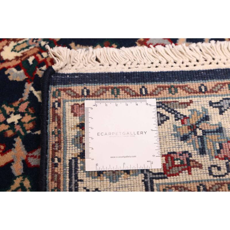 ECARPETGALLERY Hand-knotted Finest Agra Jaipur Dark Navy Wool Rug - 2'7 x 10'3