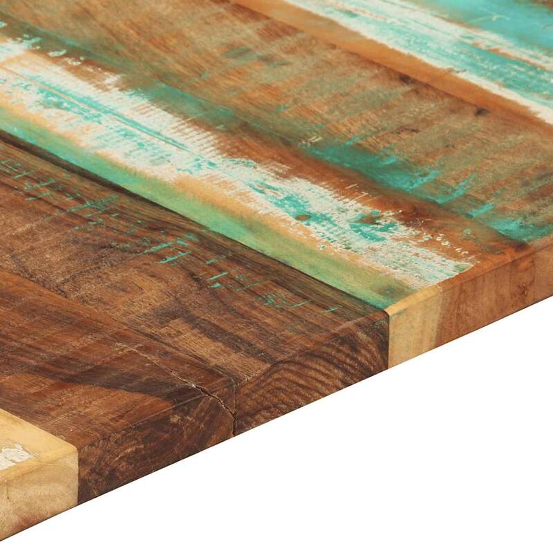 vidaXL Rectangular Table Top 23.6x47.2" 0.98 - 1.06 " Solid Reclaimed Wood - Multicolor - 47.2 x 23.6"