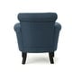 preview thumbnail 4 of 30, Brice Contemporary Scroll Arm Club Chair with Nailhead Trim by Christopher Knight Home