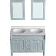 preview thumbnail 1 of 10, Hanover Callimont 47-In. Bathroom Vanity Set includes Sink, Countertop, plus Cabinet, 4 Doors, 3 Drawers & 2 Mirrors, Blue