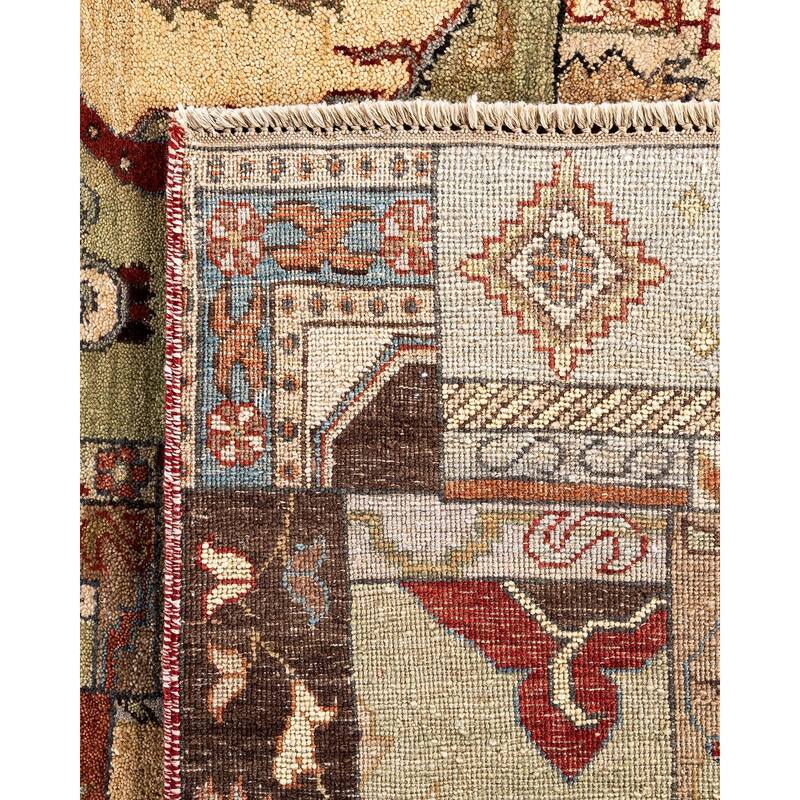 Patchwork One-of-a-Kind Hand-Knotted Area Rug, Beige - 8' 3" x 10' 3"