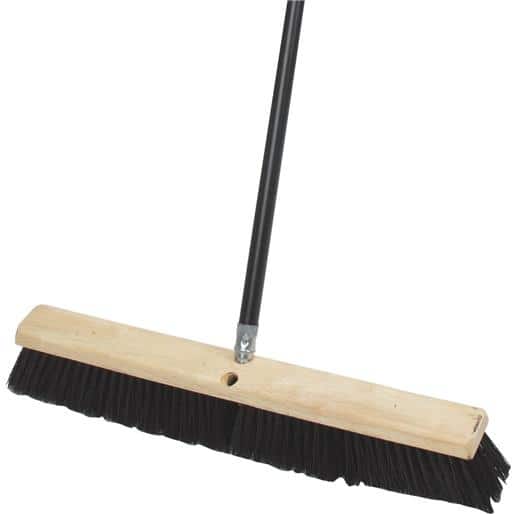 DQB Industries 09961 Polypropylene 24-Inch Floor Sweep Push Broom with 60-Inch Handle