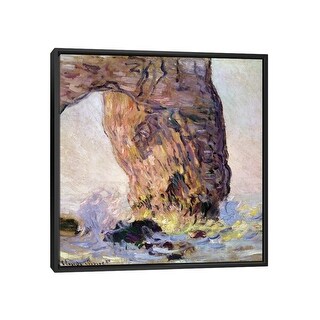 iCanvas "The Cliff at Etretat " by Claude Monet Framed Canvas Print ...
