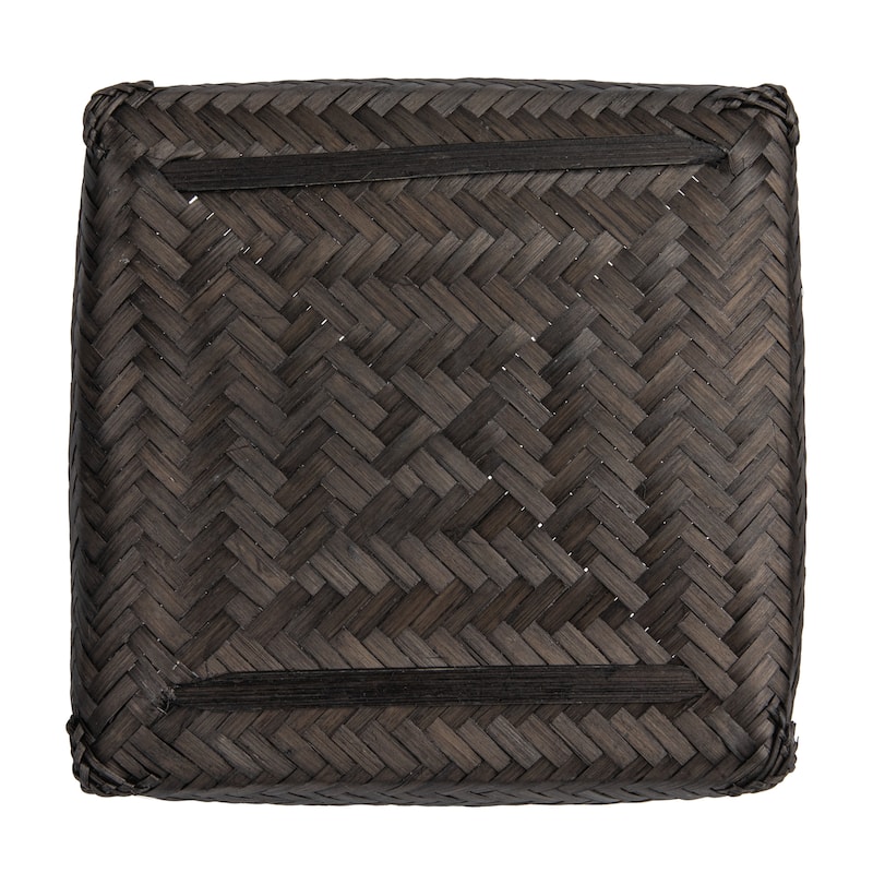 Bamboo & Water Hyacinth Baskets, Black