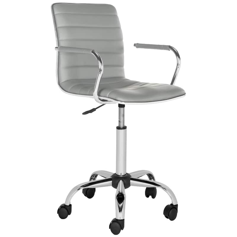 SAFAVIEH Kendra White Adjustable Height Office Desk Chair - 22.4" x 19.9" x 35.9" - 22.4" x 19.9" x 35.9" - 22Wx23Dx40H