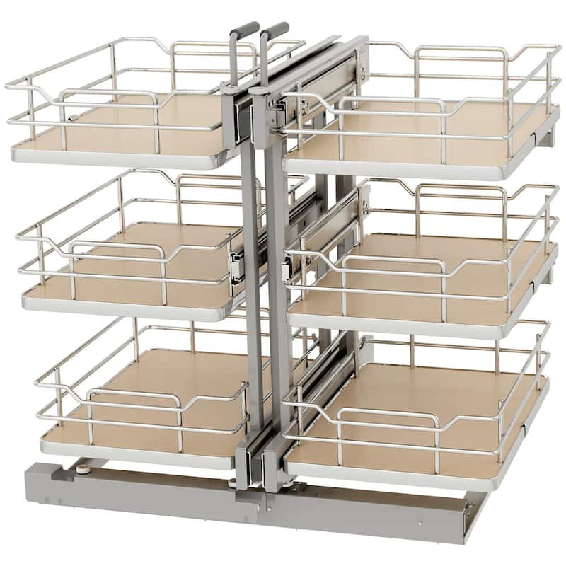 Rev-A-Shelf 53PSPE3-15SC Modern 26-3/8"W x 26-1/2"H Soft Close 3 Tier - Maple