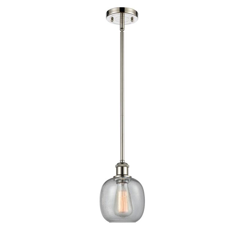 Innovations Lighting Belfast 6" Wide Mini Pendant - Polished Nickel / Seedy