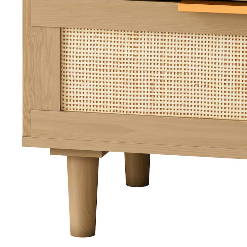 Simple 6 drawers Rattan dresser Rattan Drawer,Bedroom,Living Room