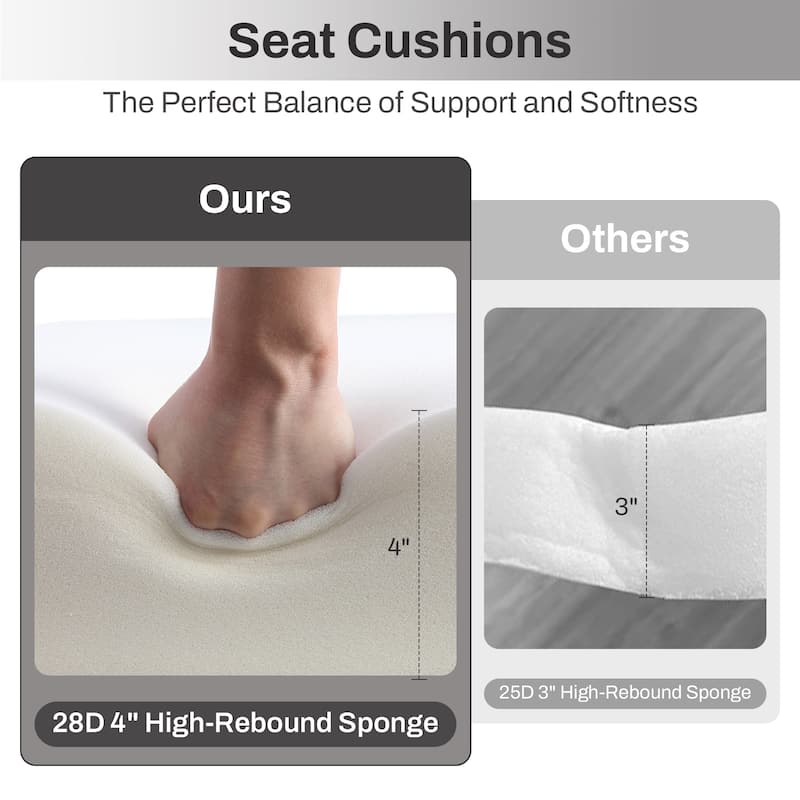 Gymojoy 2-Seat Patio Loveseat, Stylish Outdoor Sofa with Water-Resistant Olefin Cushions