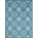 preview thumbnail 72 of 129, Nourison Jane Floral Medallion Indoor only Area Rug 4' x 6' - Ivory/Blue