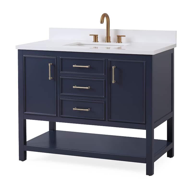 Tennant Brand 42 Inch Belton Navy Blue Single Sink Bathroom Vanity
