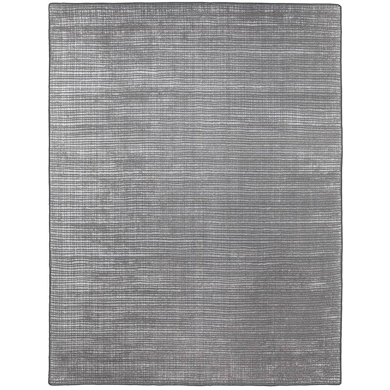 Wyndenhall Haddington 8 x 10 Area Rug Contemporary in Silver - 8 ft x 10 ft 96"d x 120"w x 0.6" h
