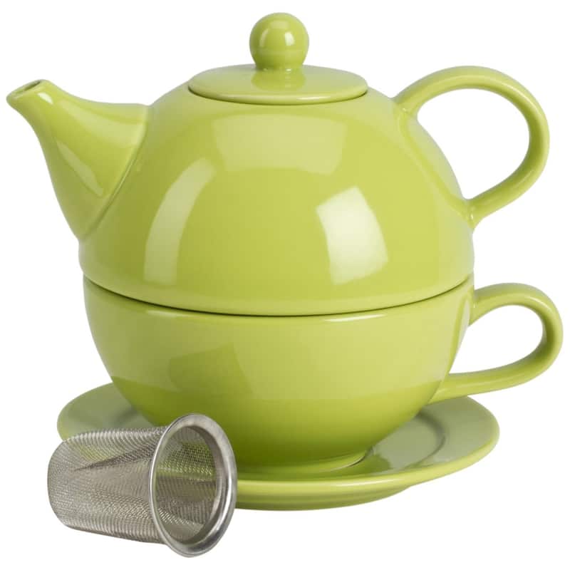 Omniware Teaz Tea for One with Infuser - 6" L x 4" W x 4.5" H - Citron