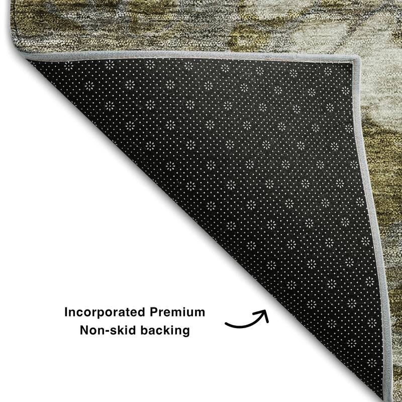 Premium Washable Super Soft Contemporary Ripples Mayfield Rug