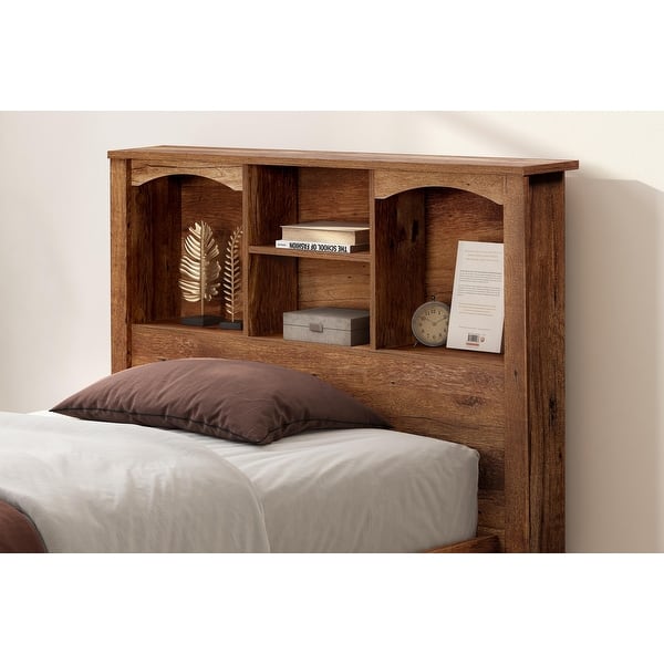 slide 2 of 8, OS Home and Office Furniture Model 6005 Twin Sized Mountain Oak Bookcase Headboard