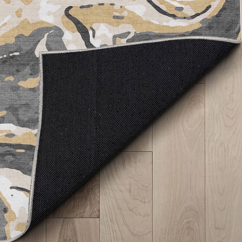 Well Woven Abstract Harmony Modern Boho Marble Flat-Weave Area Rug