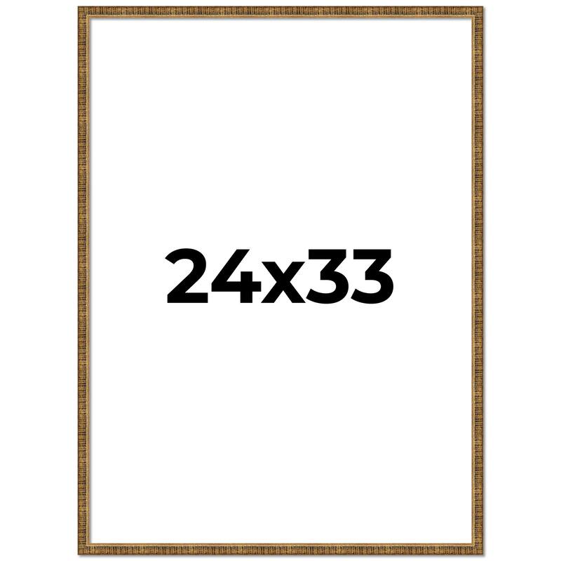 24x33 Frame Gold Picture Frame - Complete Modern Photo Frame Includes