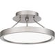 preview thumbnail 1 of 6, Outskirts Integrated LED Brushed Nickel Semi-Flush Mount - Brushed Nickel