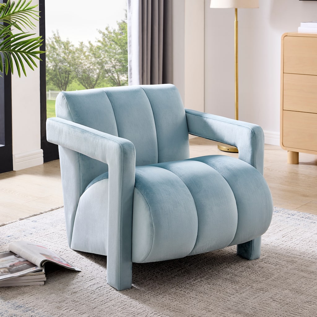 Roundhill Furniture Velmor Contemporary Velvet Accent Armchair