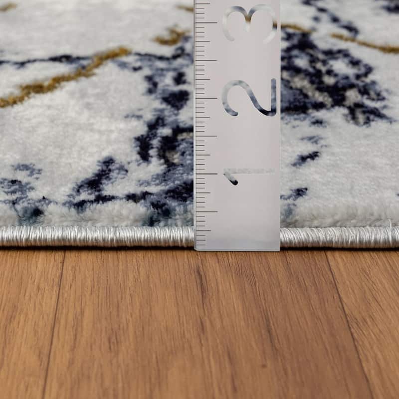 Luxe Weavers Marble Abstract Living Room Rug, Stain-Resistant Carpet