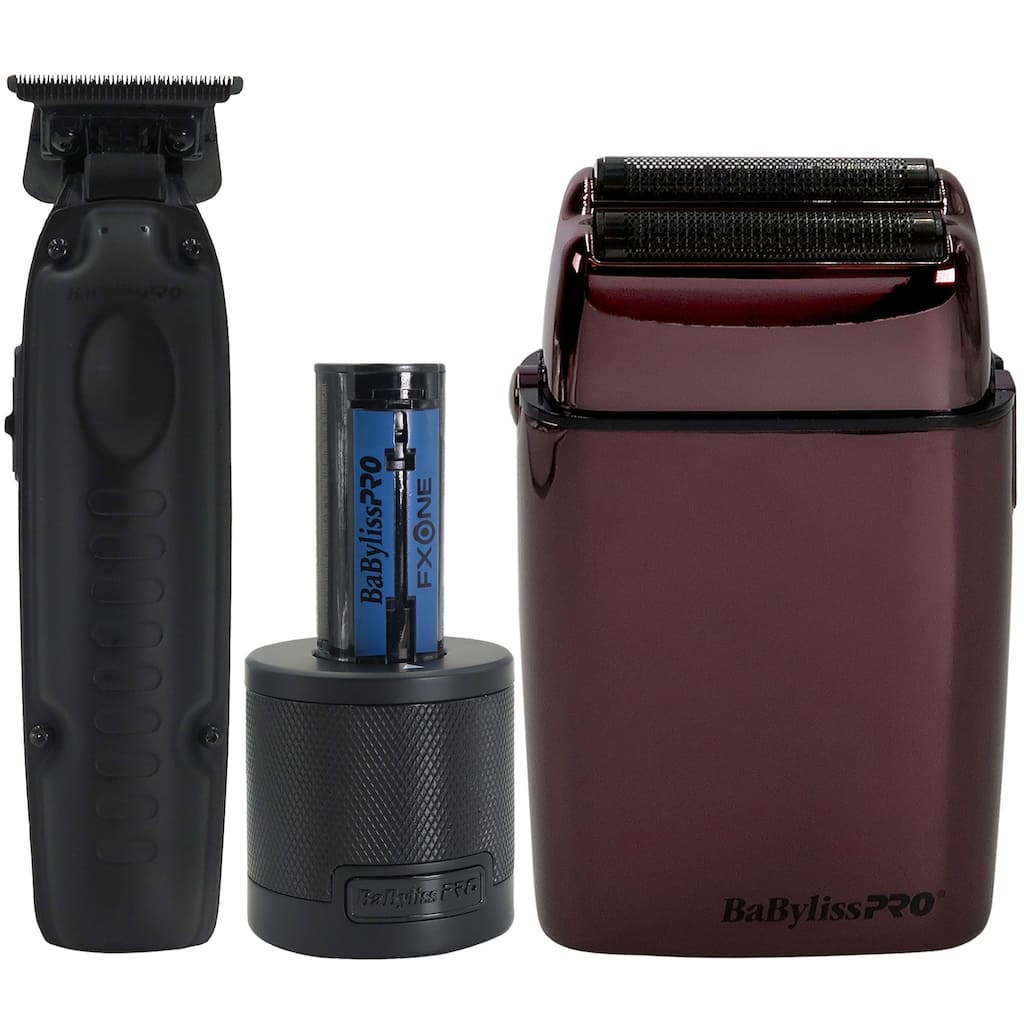 BaByliss Pro LIMITED EDITION Cordless Double Foil Shaver Purple FXFS2P + FXONE LO-PROFX LIMITED EDITION Trimmer FX729MBLT