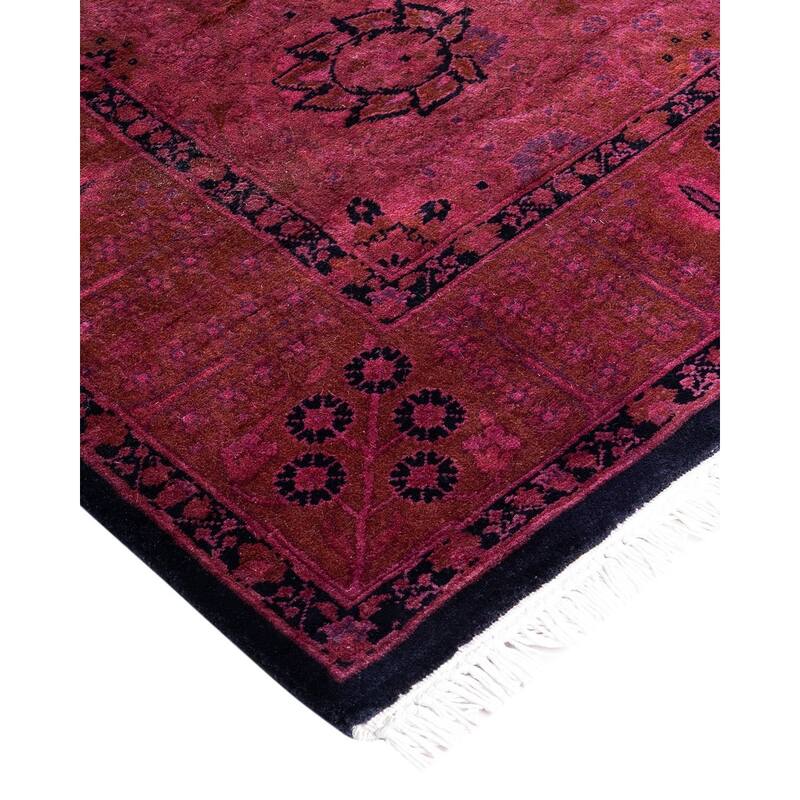 Fine Vibrance, One-of-a-Kind Hand-Knotted Runner Rug - Pink, 2' 7" x 14' 4" - 2' 7" x 14' 4"