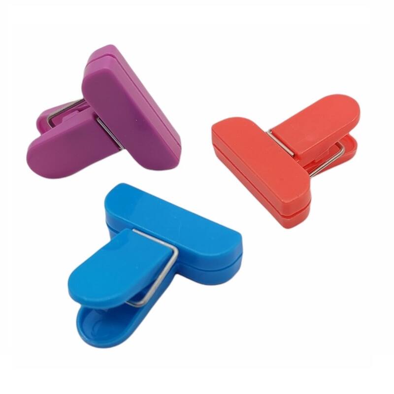 Handy Housewares 6 Piece Multi-Purpose Bag Clips Set, Includes 3 Mini 1.5" Wide Chip Clips and 3 Bread / Snack 4"...