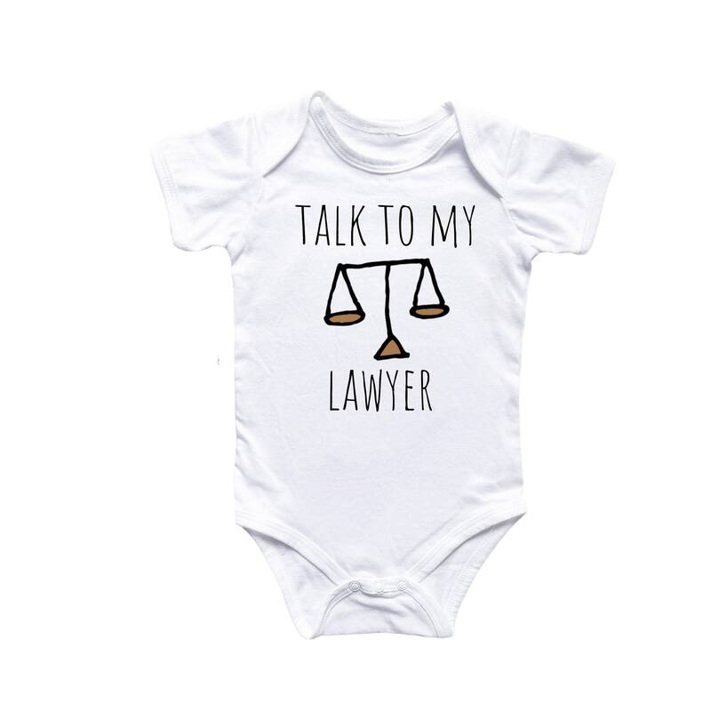 Lawyer - Baby Boy Girl Clothes Infant Bodysuit Funny Cute Newborn 6 - White - 6-9M