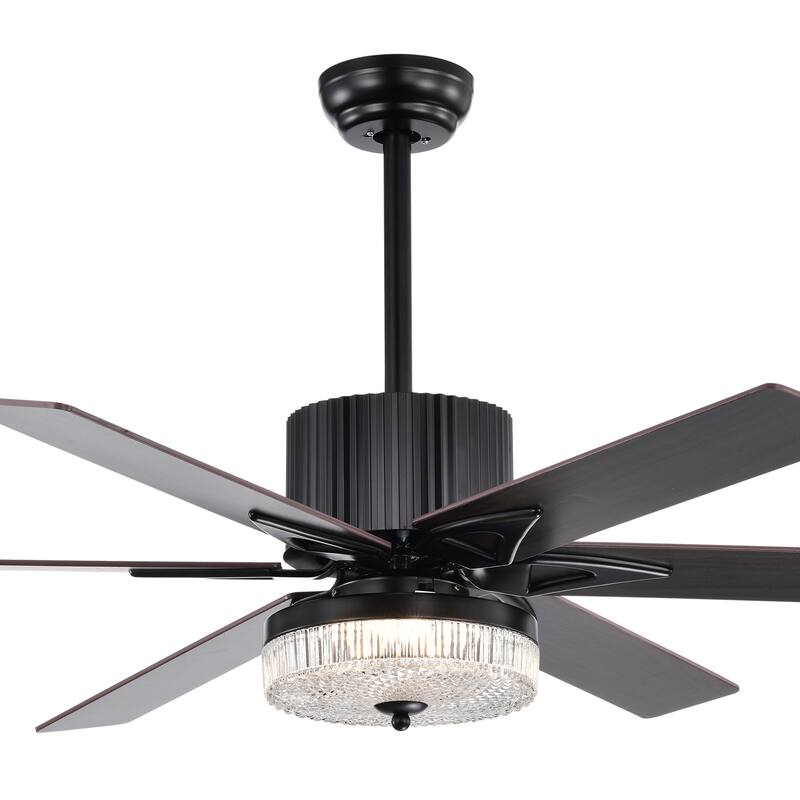 52 in. Smart Indoor Gold Ceiling Fan with Integrated LED with 6 Plywood Blade and Remote Control