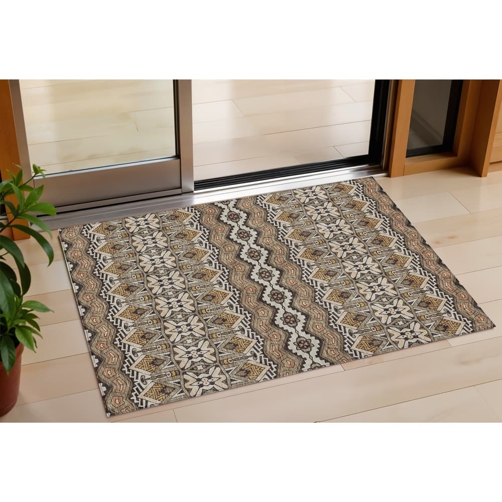 HomeRoots Moroccan Transitional Rectangle Outdoor Rug