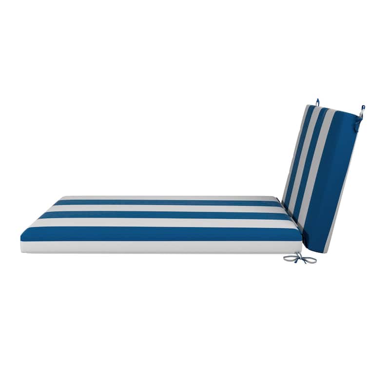 California Umbrella Outdoor Chaise Lounge Cushion, 24" x 78", Memory Foam, Sunbrella Fabric