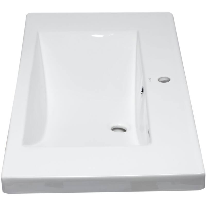 Eago 39-3/8" Drop In Bathroom Sink with Overflow