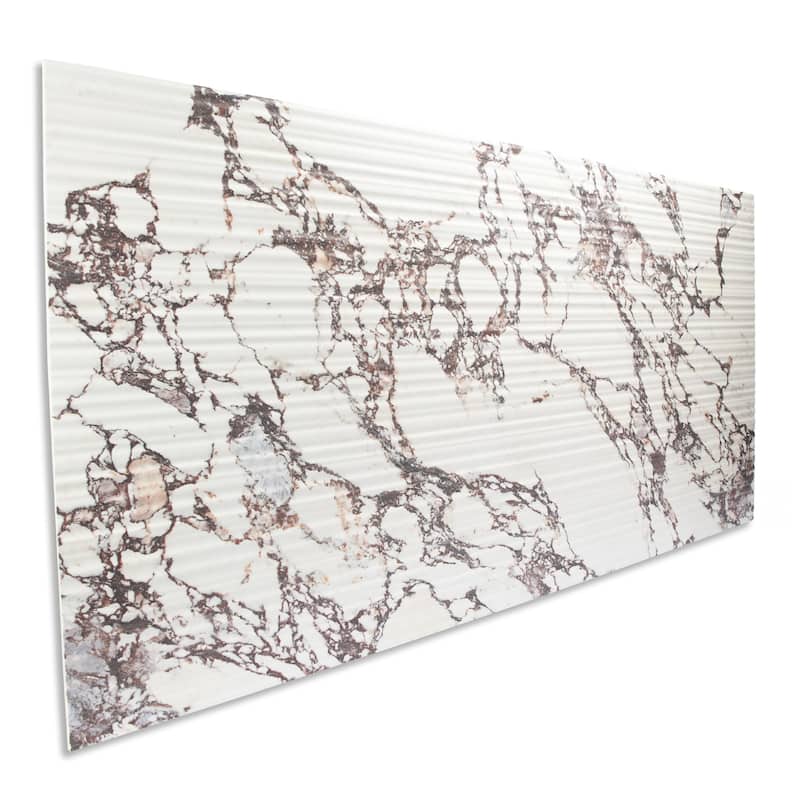 Merola Tile Touche Pleated Deco Rubis 23-1/2" x 47-1/8" Porcelain Floor and Wall Tile
