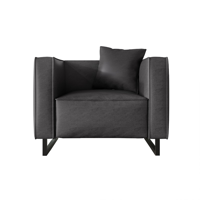 CraftPorch Mid Century Modern Upholstered Chair - Dark Grey