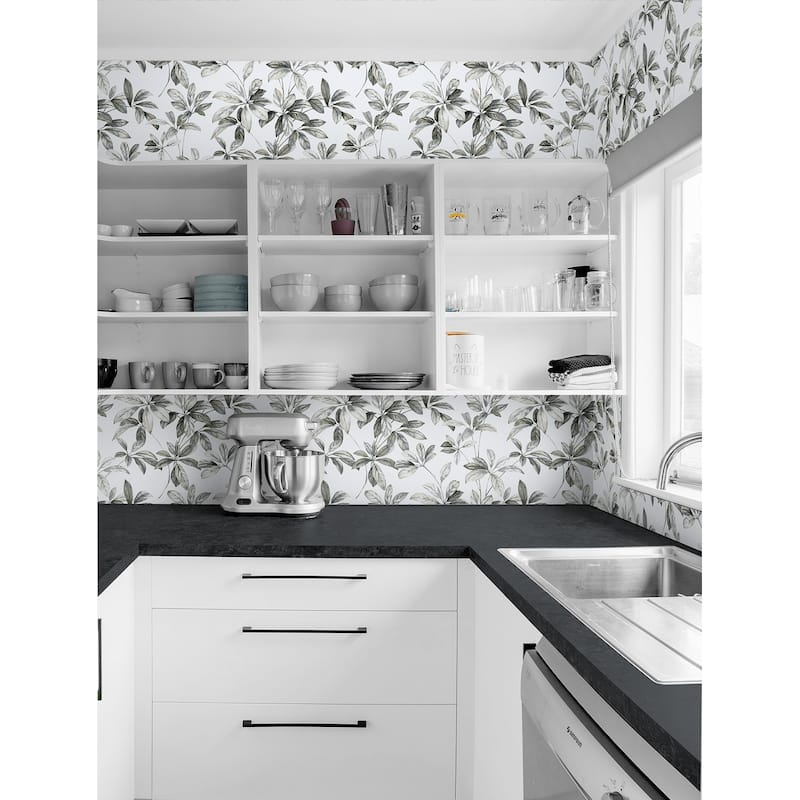 NextWall Leaf Trail Peel and Stick Wallpaper