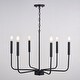 preview thumbnail 2 of 9, Vaxcel Lighting H0297 6 Light 26" Wide Taper Candle Style Chandelier