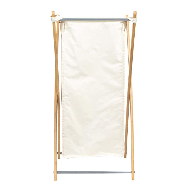 Household Essentials X-Frame Bamboo Hamper