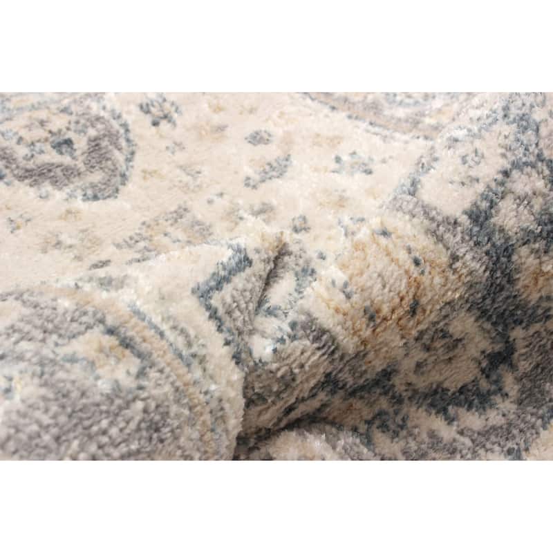 ECARPETGALLERY Machine Woven Bijara Traditional Area Rug