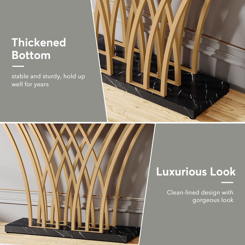 Modern Gold Console Table for Entryway Living Room