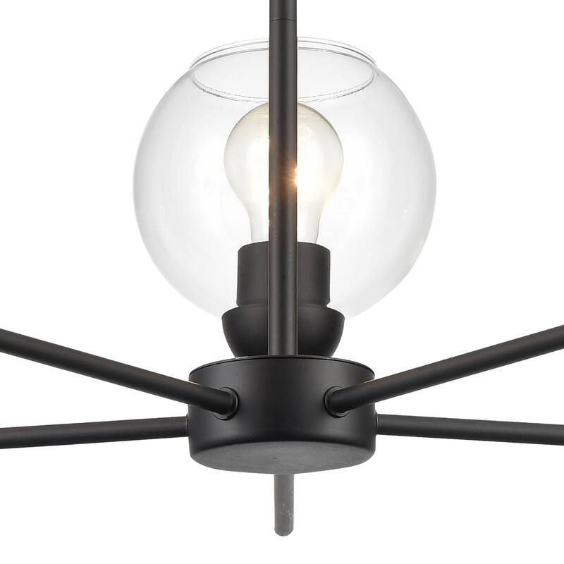 Boman 23-inch Wide 3-Light Chandelier in Matte Black