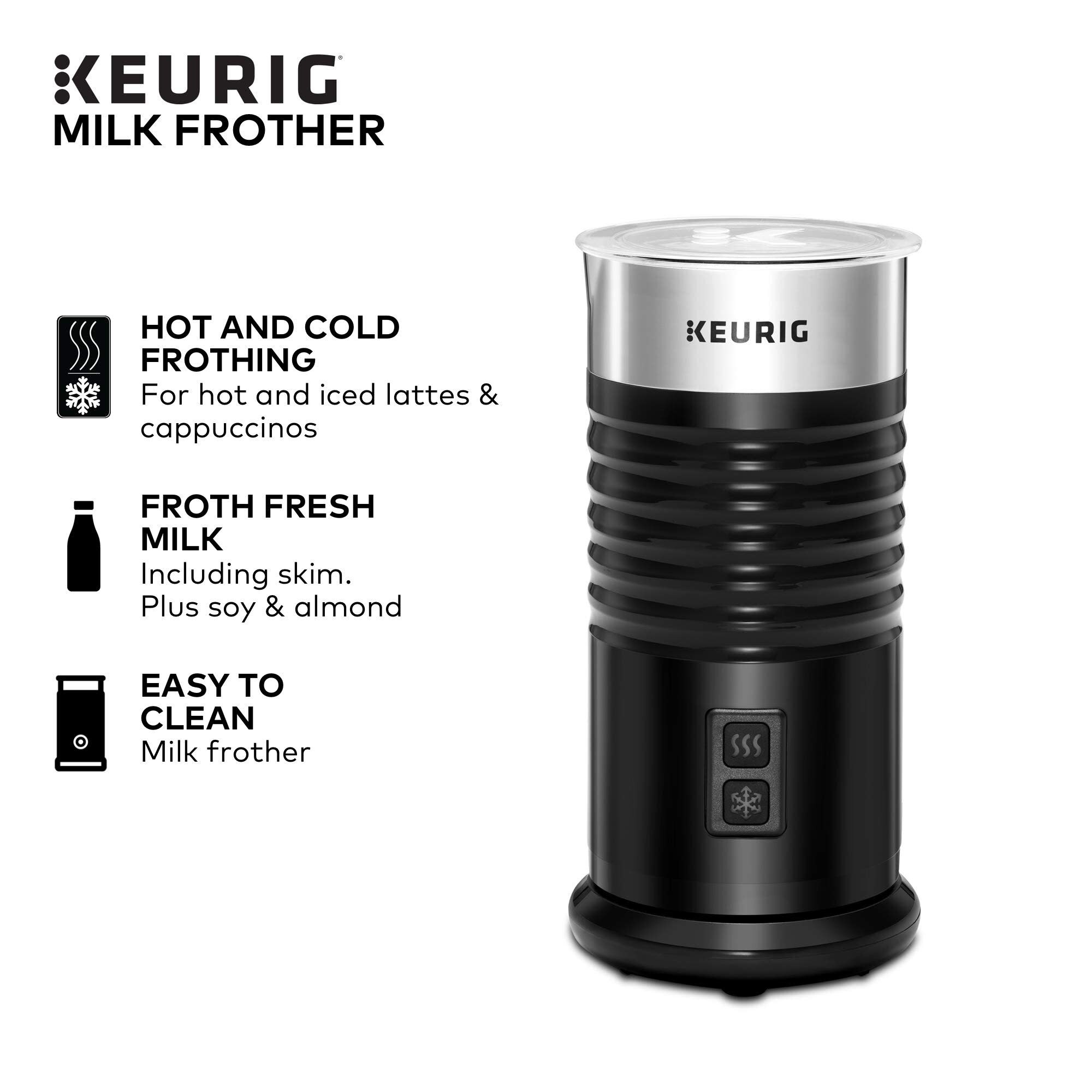 Keurig Standalone Milk Frother for Hot and Iced Beverages - Bed