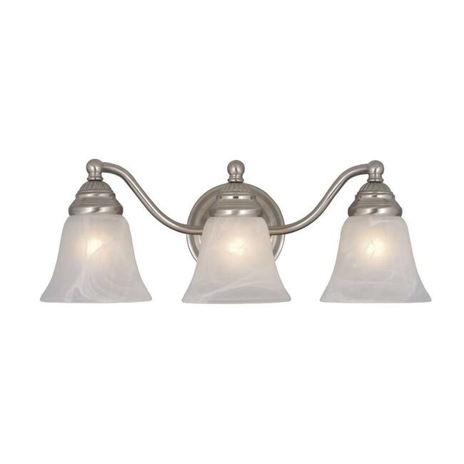 Roseto Carson 3 Light 19" Wide Bathroom Vanity Light - Brushed Nickel