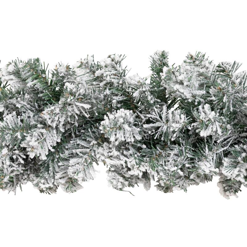 Flocked Madison Pine Artificial Christmas Garland - 9' x 10" - Unlit
