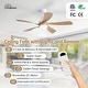 preview thumbnail 19 of 67, 52" Noiseless Ceiling Fan with Integrated LED Light Blades Reversible and Remote Control, Smart Optional