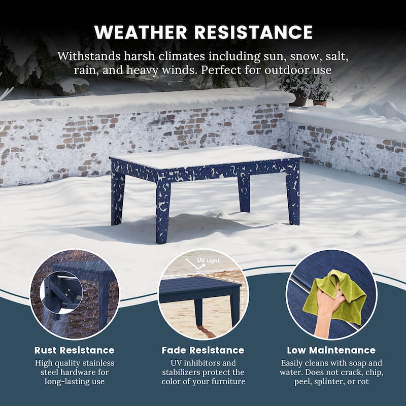 Polytrends Laguna Outdoor Patio Conversation Coffee Table