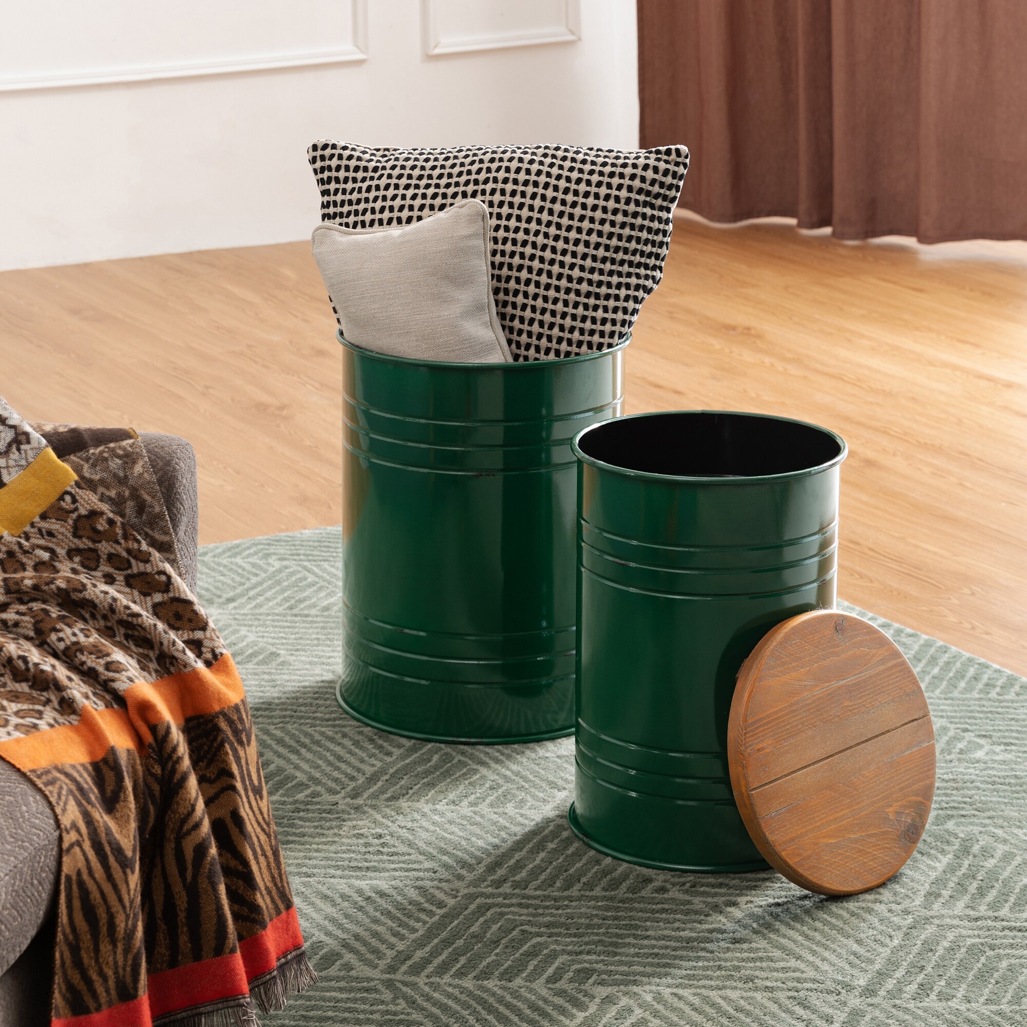 Glitzhome rustic storage bins shop