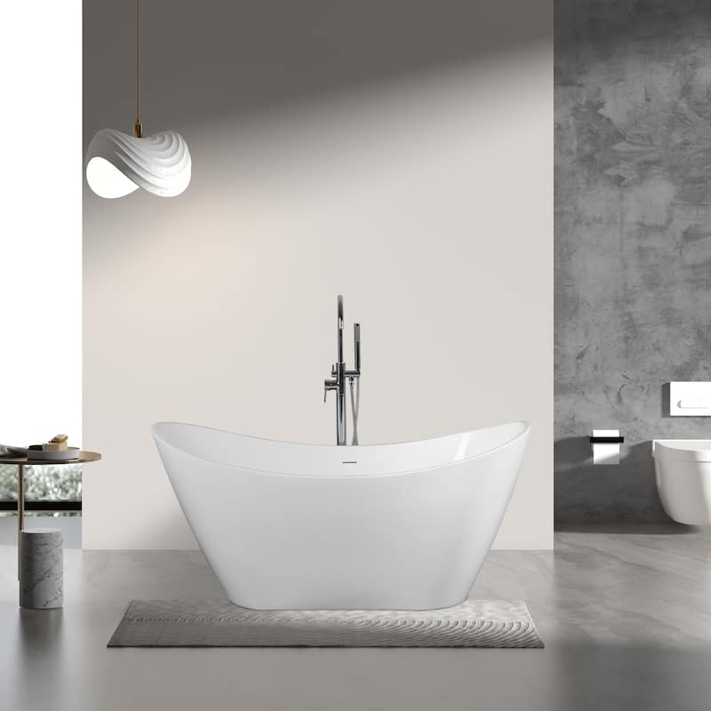 KBV 59'' x 31" Freestanding Soaking Acrylic Bathtub GTBT0014 - 59"